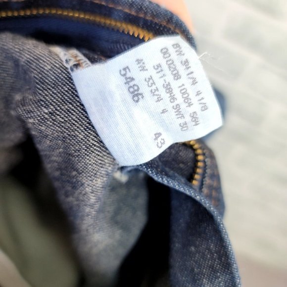 Vintage 90s Lee Riveted 14M Hi-Rise Dungaree Carpenter Dark Wash Denim Shorts - Picture 6 of 6